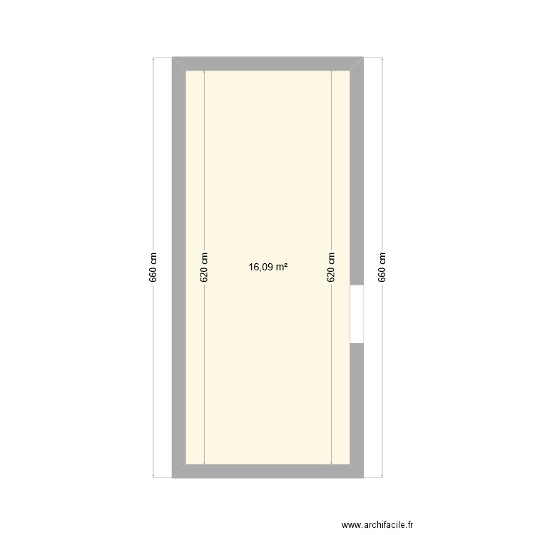 Annexe Machecoul 2. Plan de 1 pièce et 16 m2