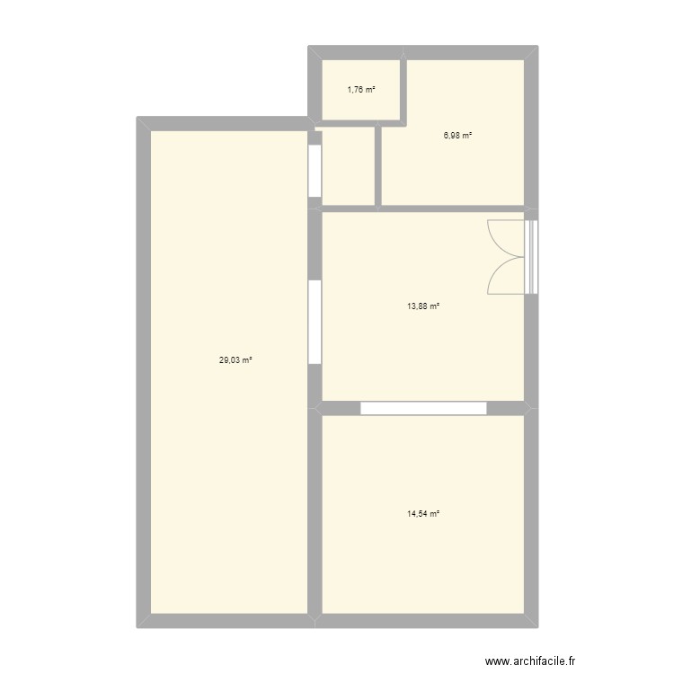 st aygulf cuisine. Plan de 5 pièces et 66 m2