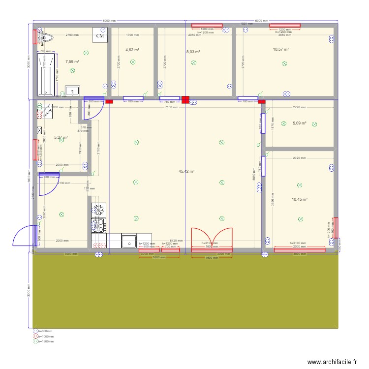 Радонеж эл. Plan de 9 pièces et 131 m2