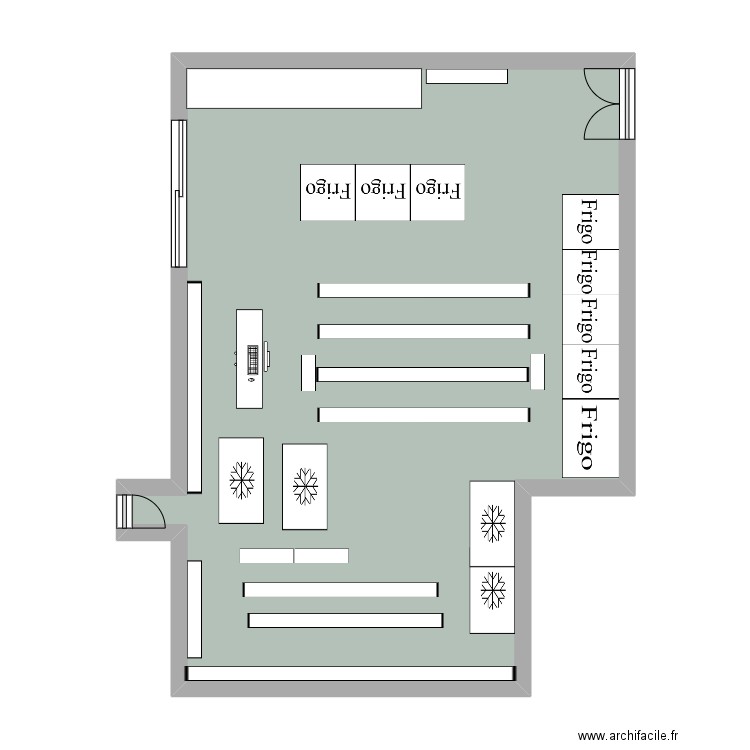 plan G20. Plan de 1 pièce et 66 m2