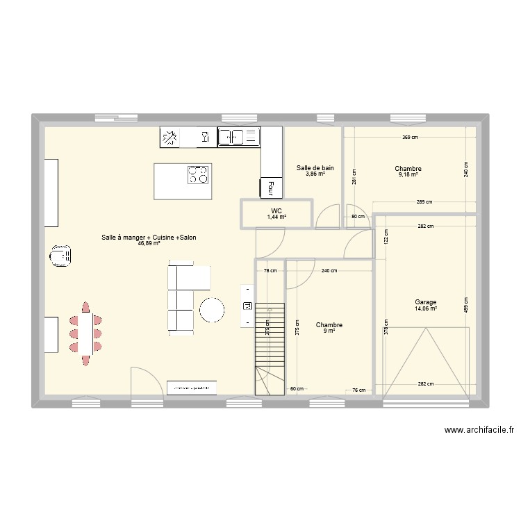 Maison V2. Plan de 7 pièces et 135 m2