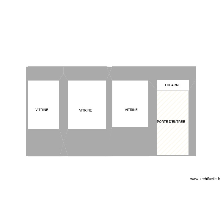 ENSEIGNE. Plan de 1 pièce et 3 m2