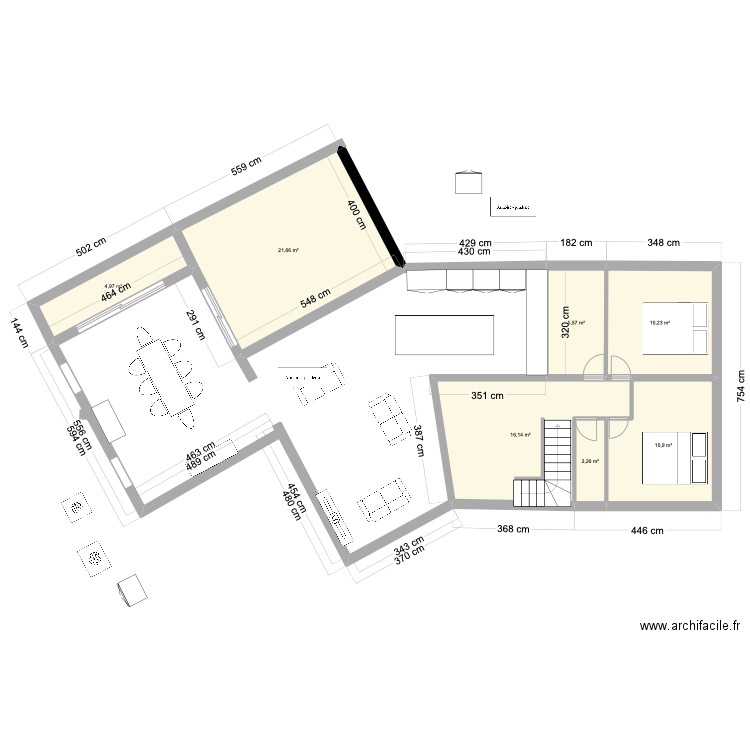 LA LANDE DU TEMPLE 12. Plan de 7 pièces et 72 m2