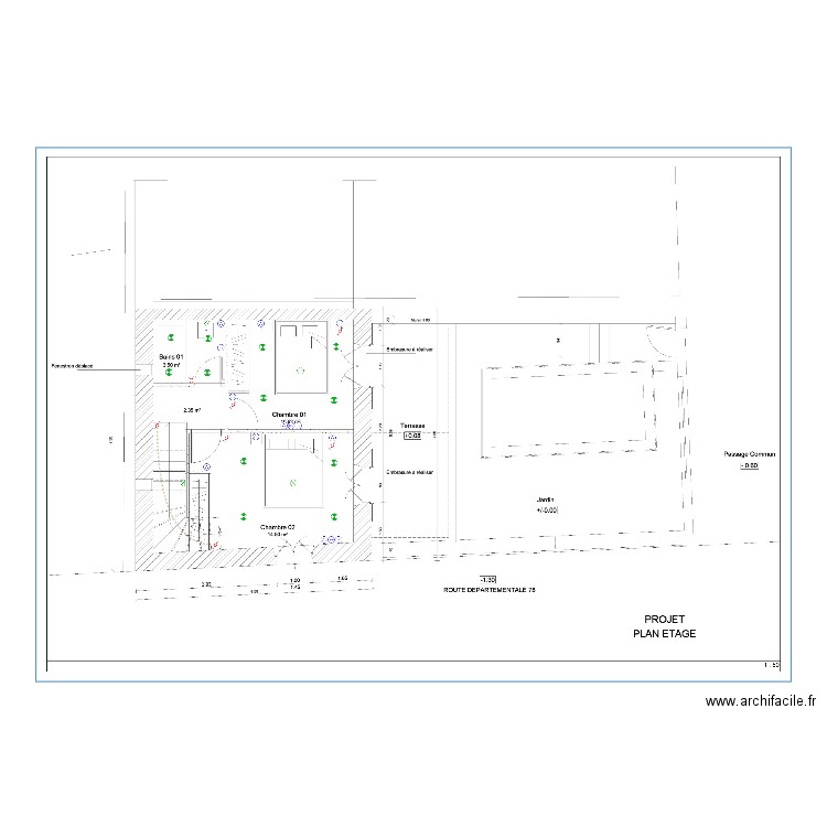 plan rdc. Plan de 0 pièce et 0 m2