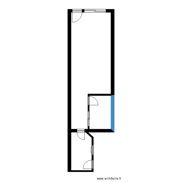 BRUILLOT. Plan de 3 pièces et 45 m2