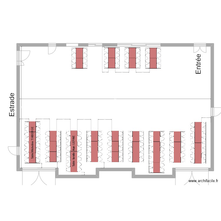 Plan de table 05. Plan de 1 pièce et 315 m2