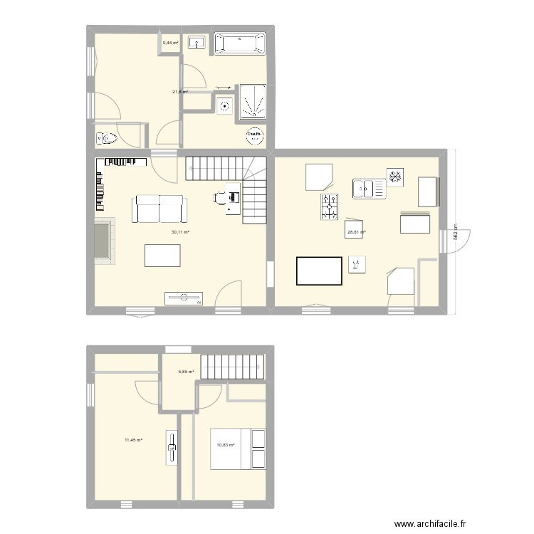 beaumont 3. Plan de 7 pièces et 109 m2