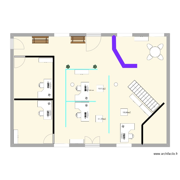 PLAN bureau mairie. Plan de 1 pièce et 115 m2