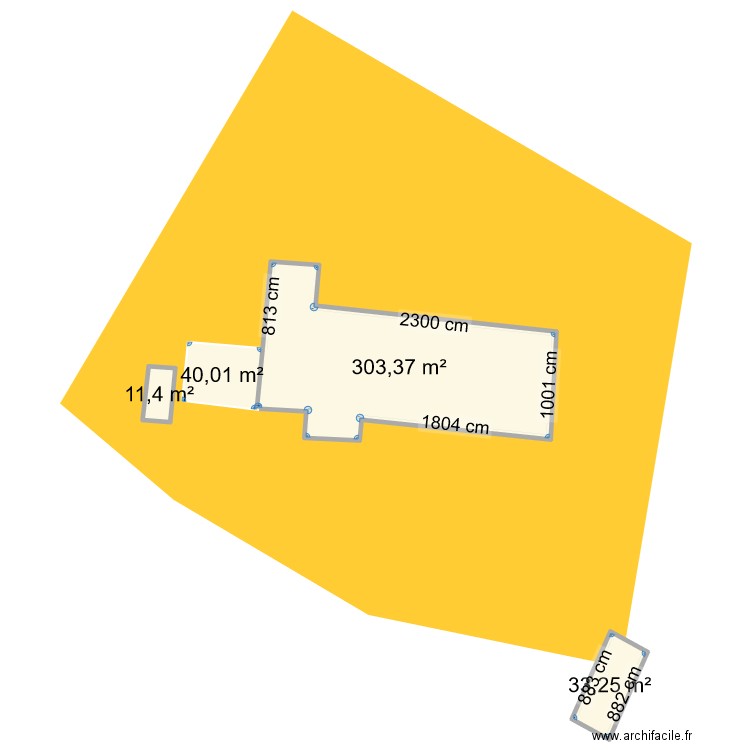 vue de dessus. Plan de 4 pièces et 388 m2