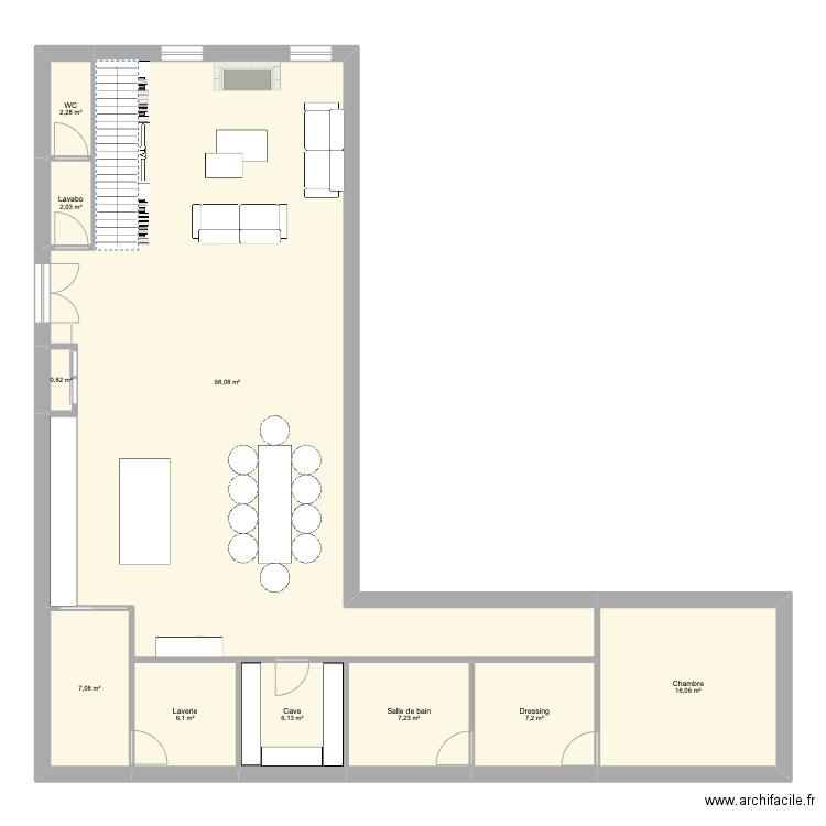 Montpel v3. Plan de 10 pièces et 153 m2