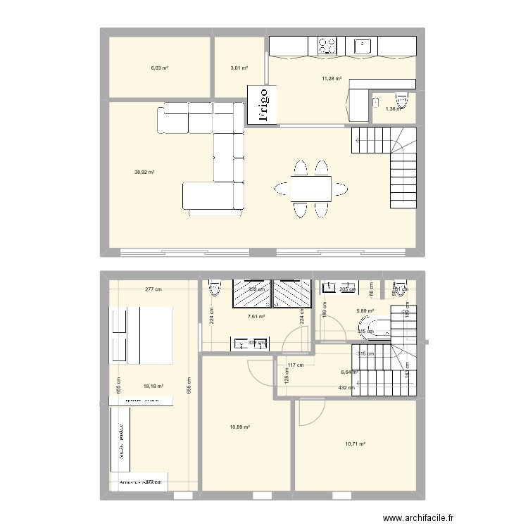 Le Plessis 3. Plan de 11 pièces et 121 m2