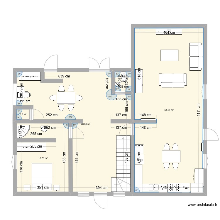 maison. Plan de 5 pièces et 110 m2