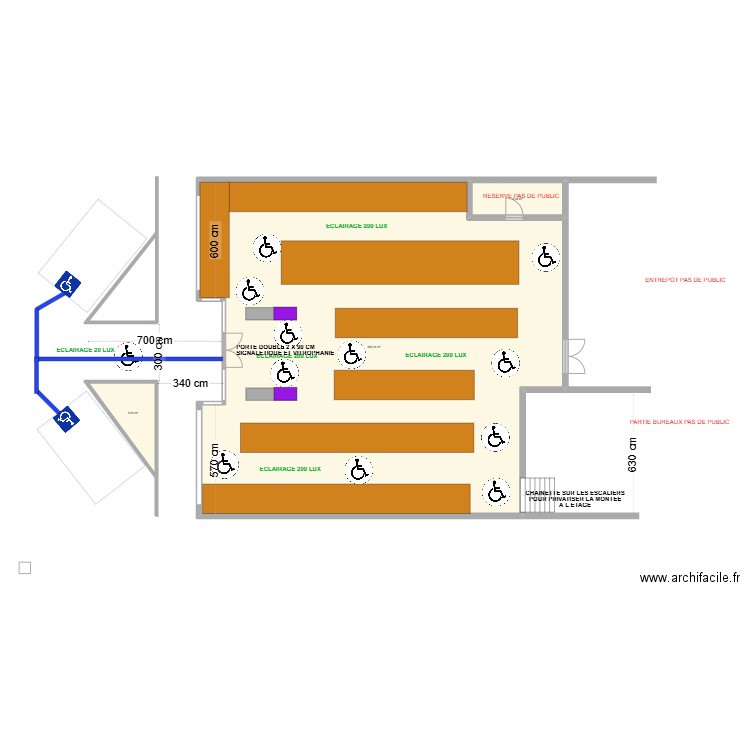 SCI OLLIER MAGASIN PLAN DE PRINCIPE . Plan de 3 pièces et 317 m2