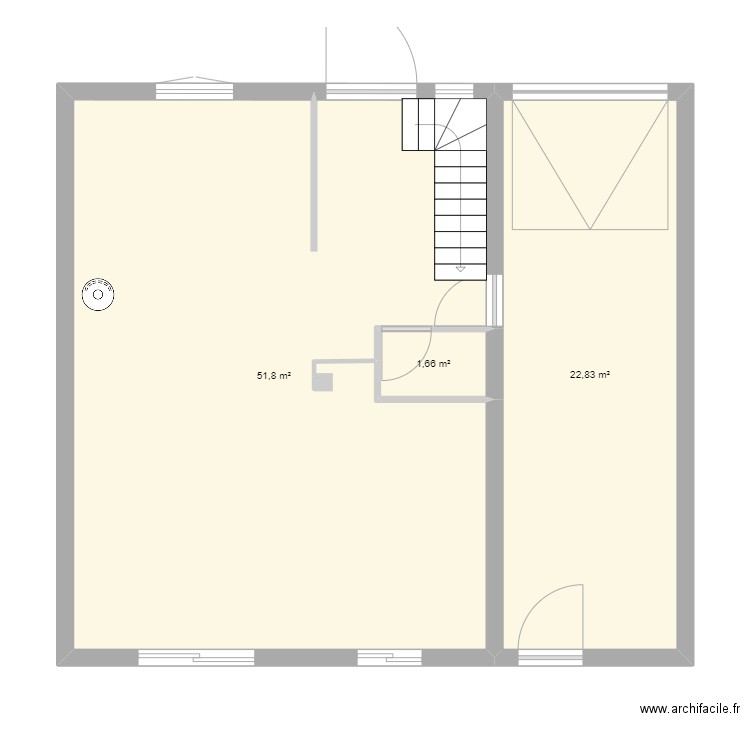 Plaisir limite 1. Plan de 3 pièces et 76 m2