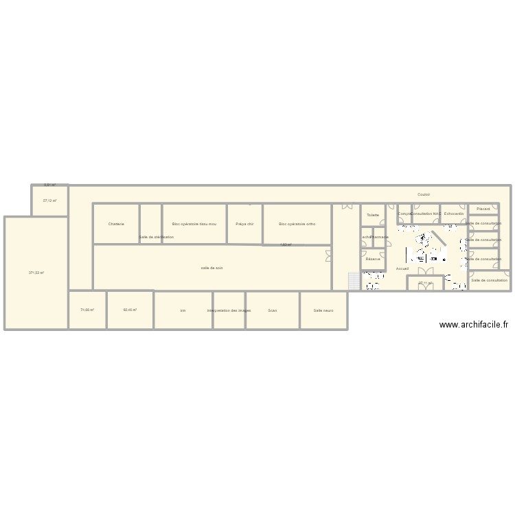 Ancien chv. Plan de 31 pièces et 3315 m2