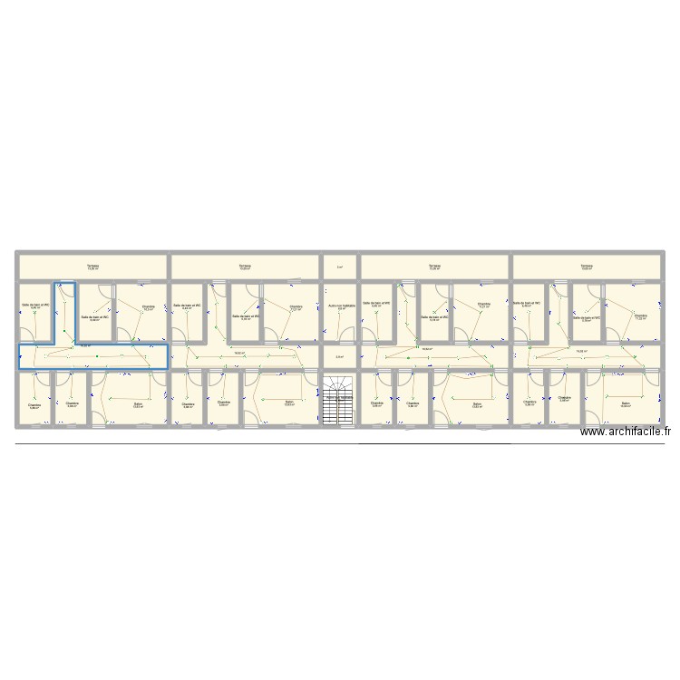 PLAN FMTRR ELETRICITE. Plan de 36 pièces et 334 m2