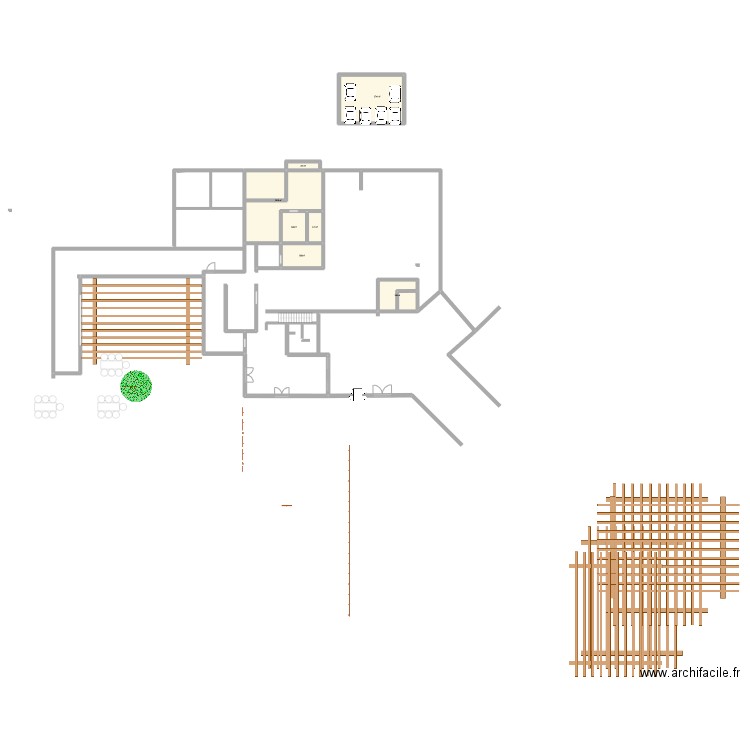 Restau2. Plan de 7 pièces et 96 m2