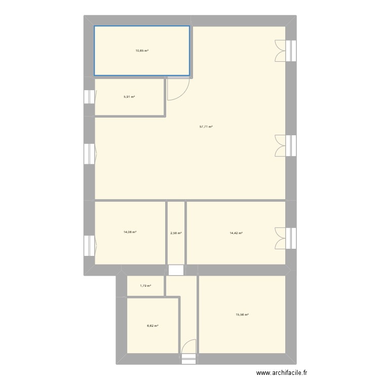 Saussan def. Plan de 10 pièces et 233 m2