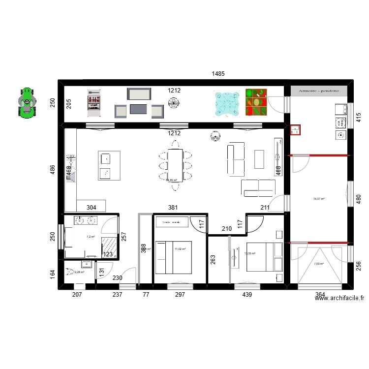 Plan définitif 12. Plan de 9 pièces et 148 m2