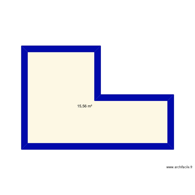 Sort. Plan de 1 pièce et 16 m2