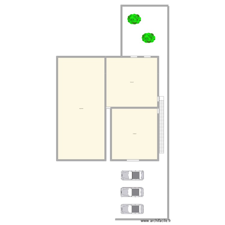 Appartement Dujardin. Plan de 3 pièces et 301 m2