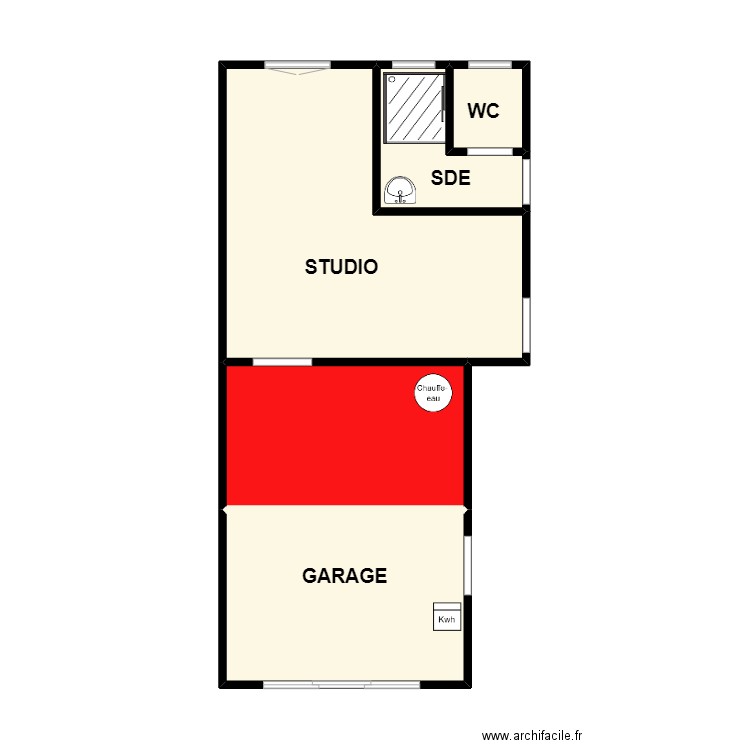 BRETAGNE CONSORT. Plan de 5 pièces et 37 m2