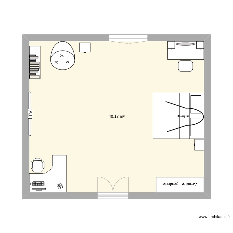 Plan N: 2. Plan de 1 pièce et 40 m2