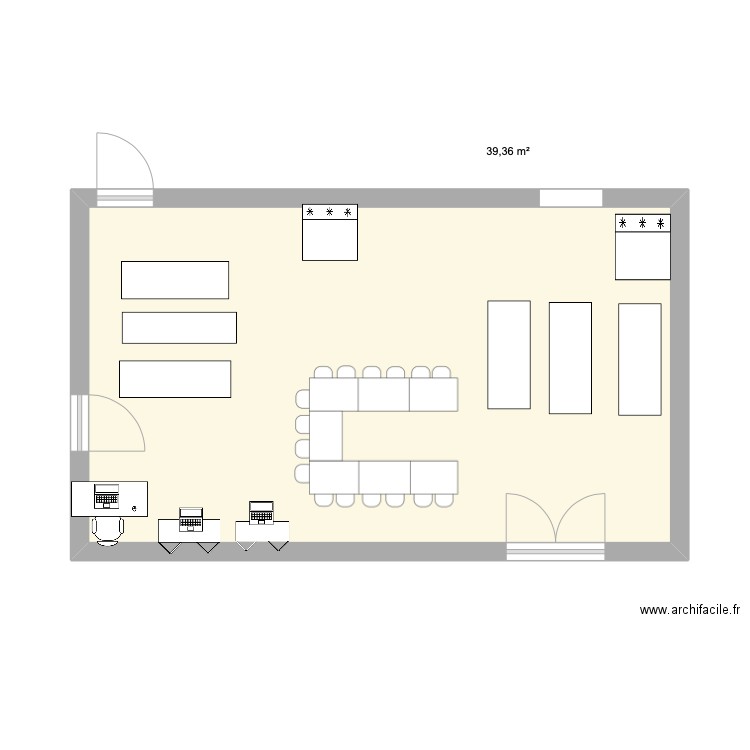 MON UC. Plan de 1 pièce et 39 m2