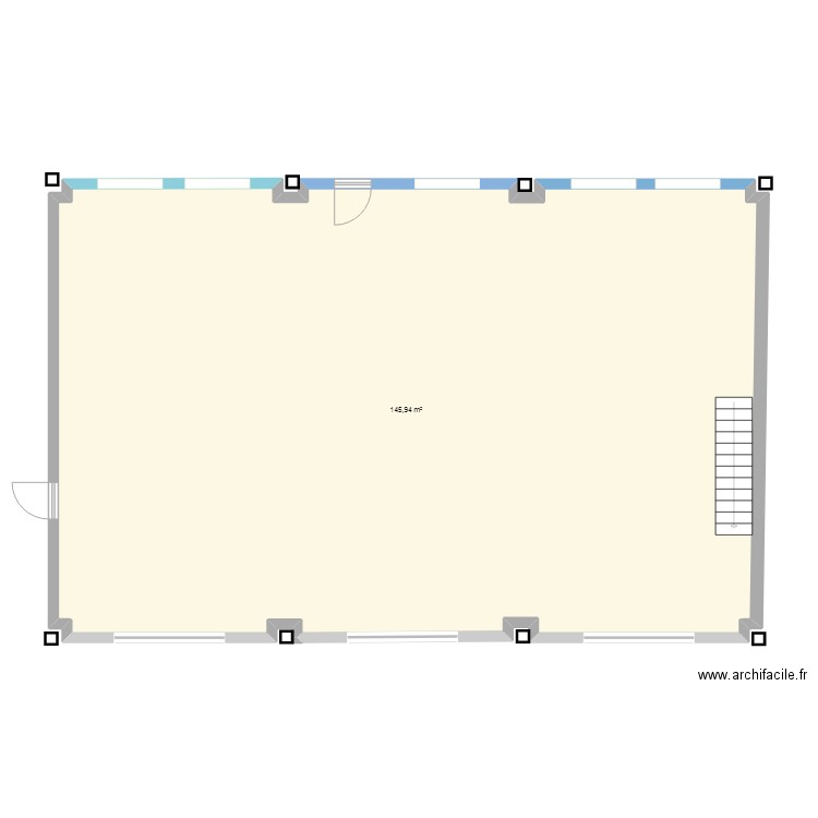 Garage. Plan de 1 pièce et 146 m2