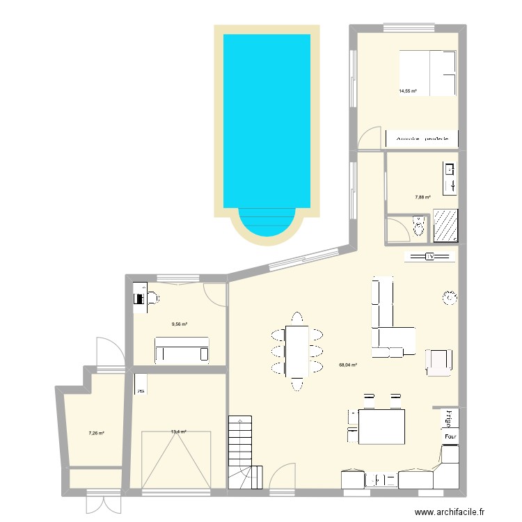 Plan 1617. Plan de 6 pièces et 121 m2