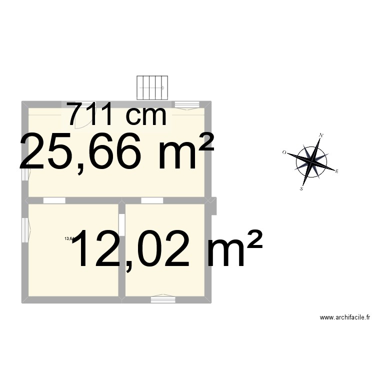 Corsavy1. Plan de 3 pièces et 51 m2