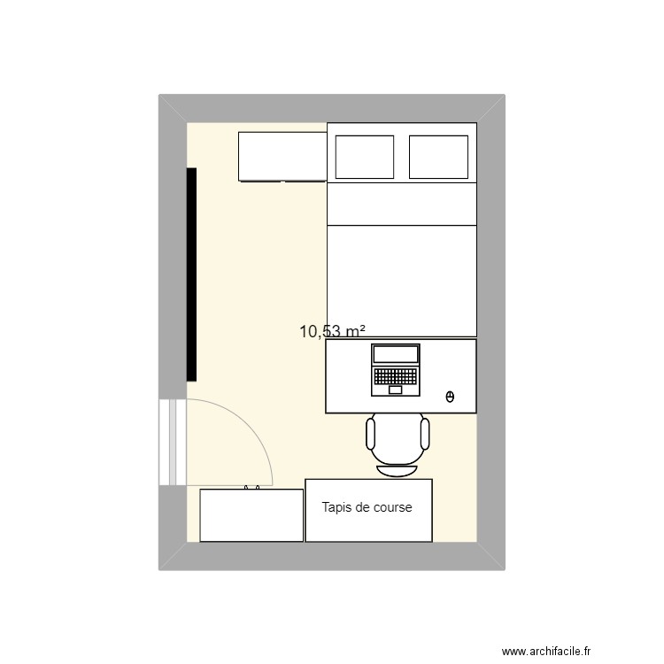 zardeiglerie. Plan de 1 pièce et 11 m2