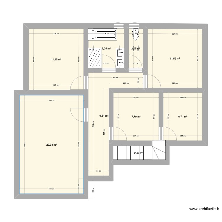 TOULON. Plan de 12 pièces et 153 m2