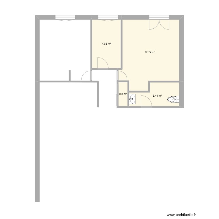 VILLECRESNES. Plan de 4 pièces et 22 m2