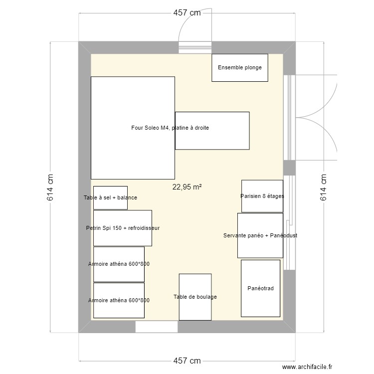 Sablé d'Asnelles 1. Plan de 1 pièce et 23 m2