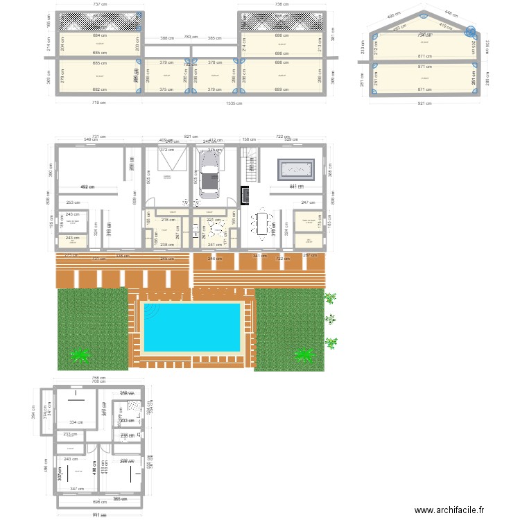 MOP DT DICT. Plan de 28 pièces et 253 m2