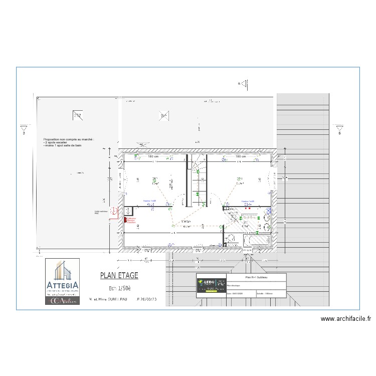 Plan R+1 Subileau. Plan de 0 pièce et 0 m2