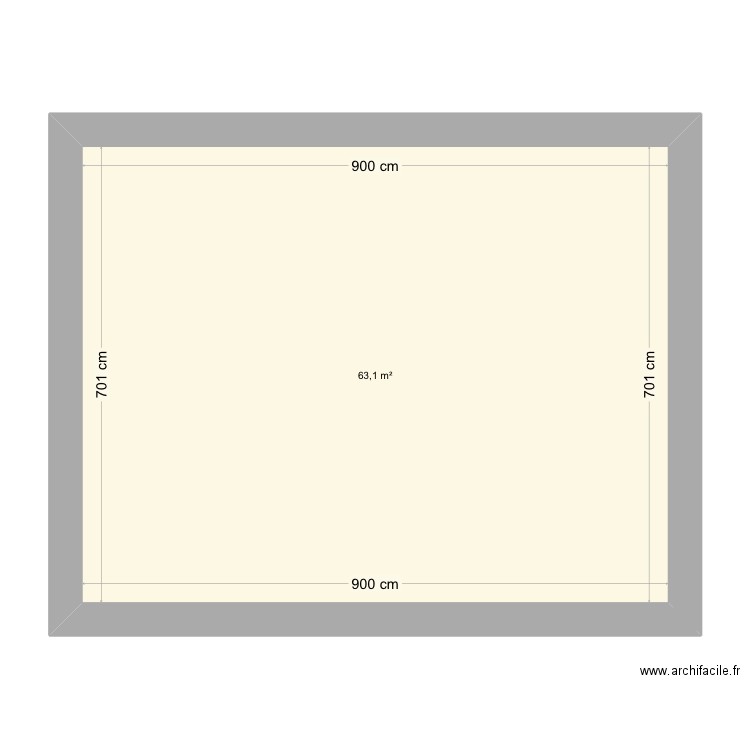 Joffre. Plan de 1 pièce et 63 m2