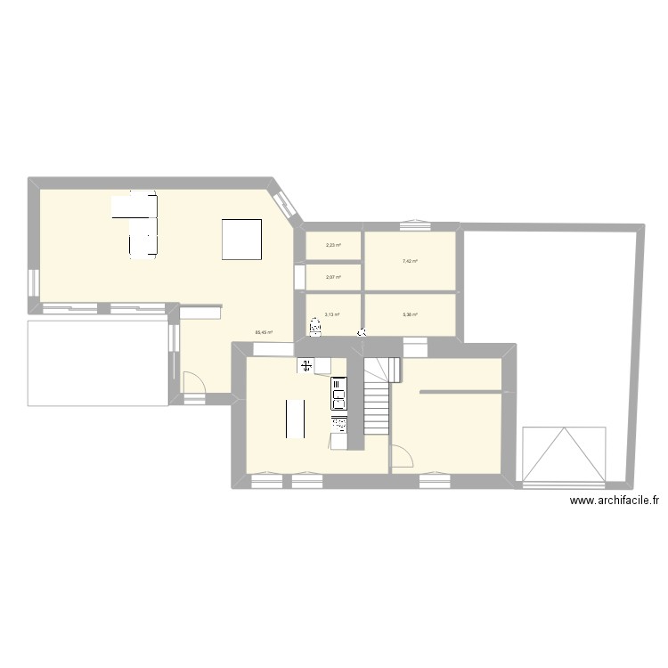 Saucourt 3. Plan de 6 pièces et 106 m2