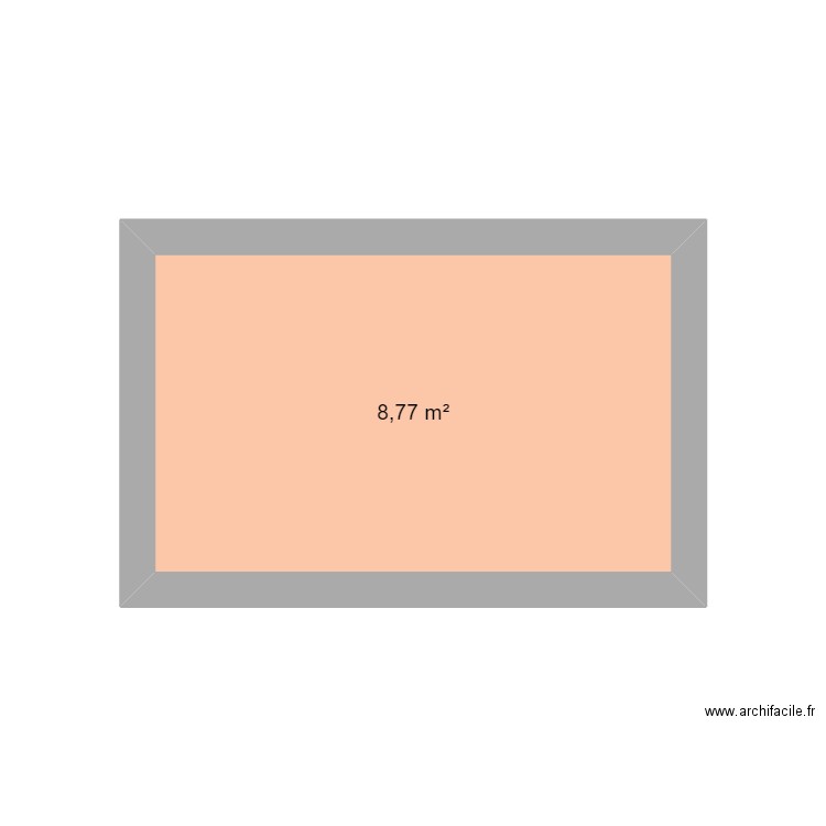 essai. Plan de 1 pièce et 9 m2