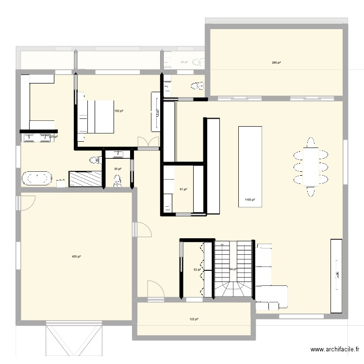 plan #1. Plan de 20 pièces et 501 m2