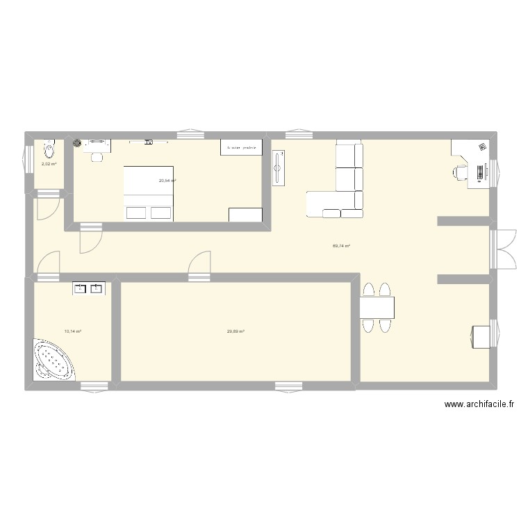 MOETC PACOME. Plan de 5 pièces et 132 m2