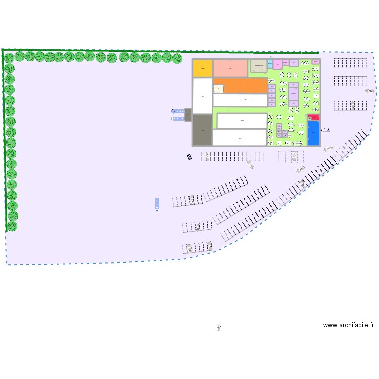 11.20 Plan Masse implantation _David_Modif SD. Plan de 34 pièces et 1018 m2