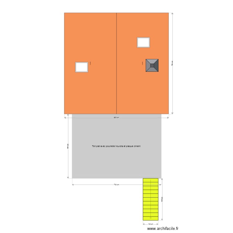 Plan toitures 2024 esc. Plan de 1 pièce et 30 m2