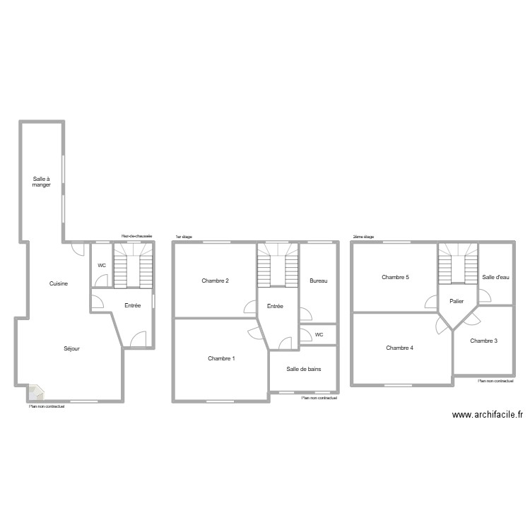 roques. Plan de 17 pièces et 284 m2