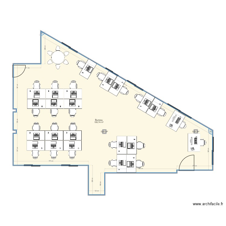 Proposition ONKH0. Plan de 3 pièces et 107 m2