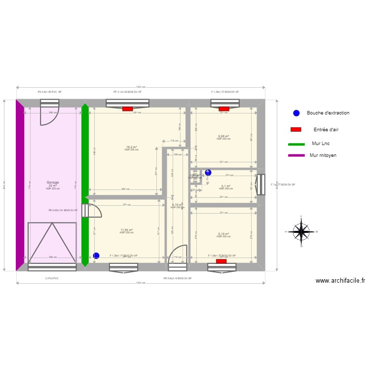 ML24015061. Plan de 12 pièces et 169 m2