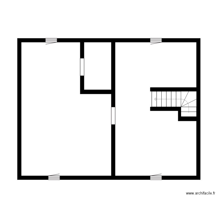 CARRARD. Plan de 3 pièces et 59 m2