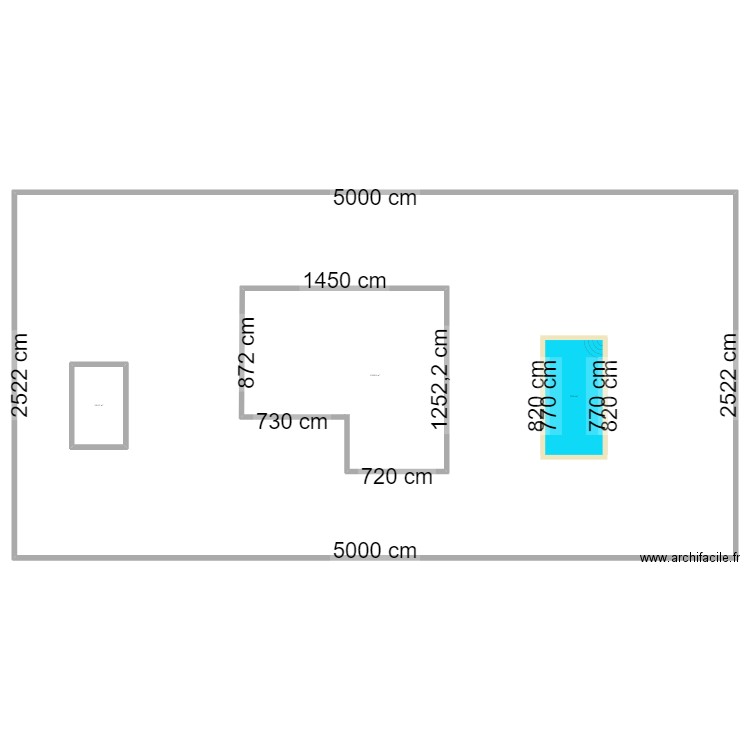 Maxilly. Plan de 3 pièces et 1311 m2