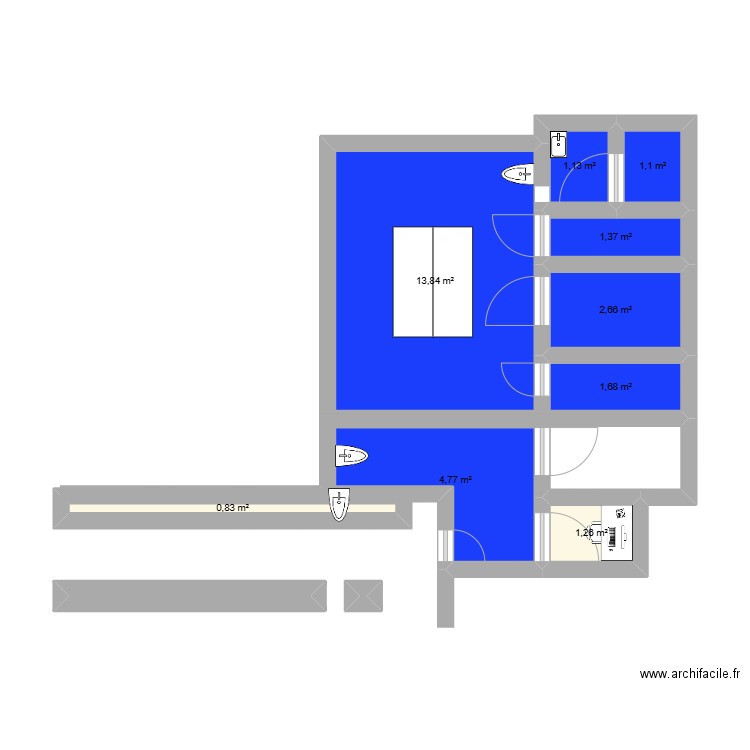 melwann. Plan de 9 pièces et 29 m2